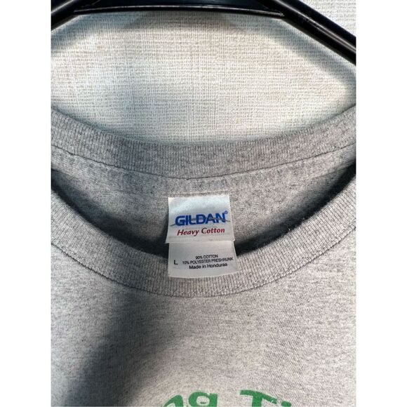 Gildan Grey Funny Ohio Cow Tipping Graphic Short Sleeve T-Shirt - Picture 3 of 4